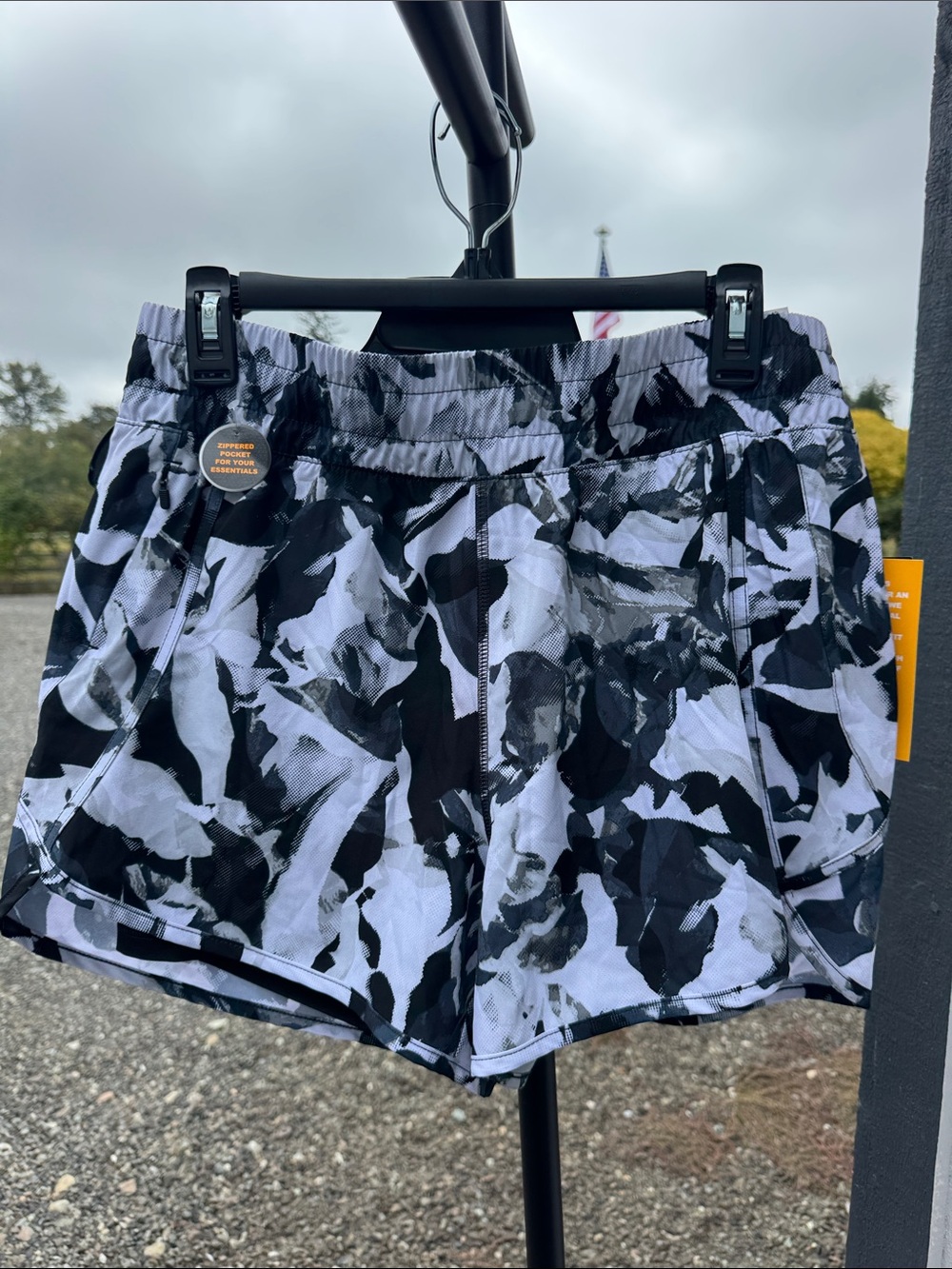 Avia Black & White Printed Active Women's Shorts